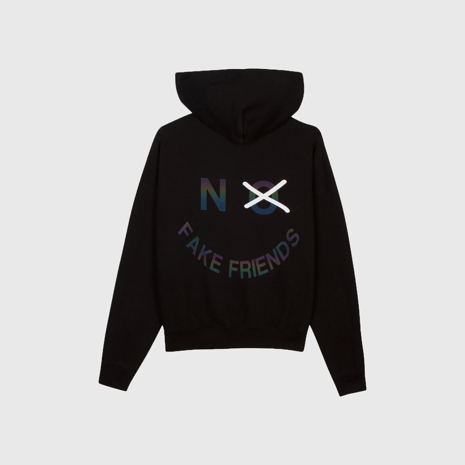 NO FAKE FRIENDS HOODIE - AURORA BLACK by Half Shadow – HALF SHADOW